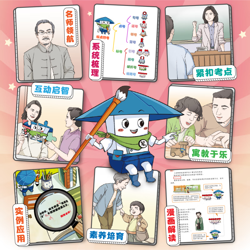 标点符号来帮忙全3册标点符号总动员 超能橡皮人小语文系列漫画图解 常用的点号 熟悉的标号易混用的标点符号语文专项北方妇女儿童 - 图1