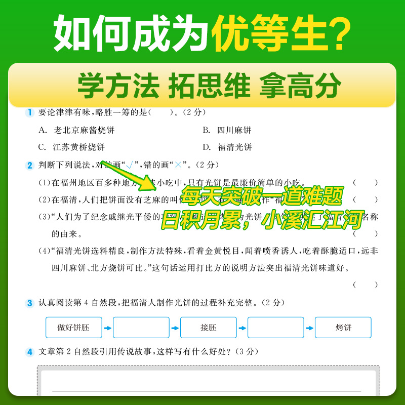 2024春 全品阅读金题80篇 语文英语 一二三四五六年级上下册 小学三四五六全国AB版 教材课本同步阅读理解专项训练 真题80篇 - 图2