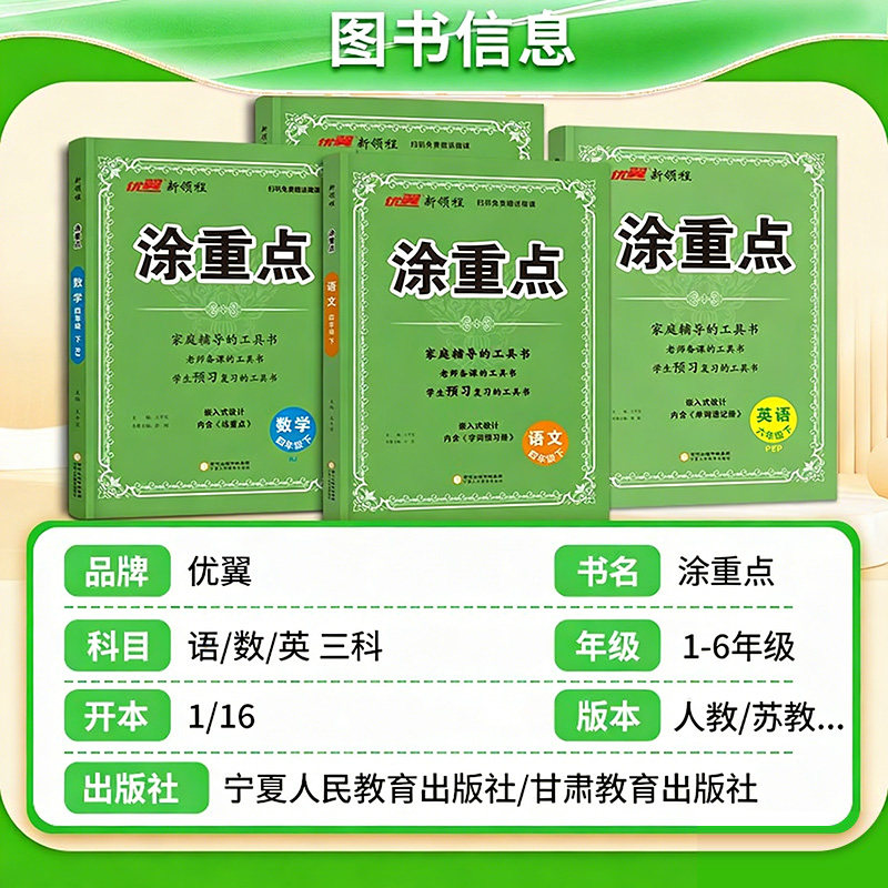 2024秋优翼新领程涂重点语文一二年级三四年级五年级六年级上册语文数学英语人教版北师大苏教小学123456年级下册课堂笔记全解基础