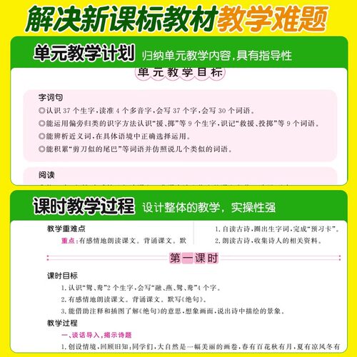 语文要素教学设计小学一二三四五上六年级下册教学专用书部编人教版教师写教案作业备课教师资格证辅导资料课本同步解读书 - 图1