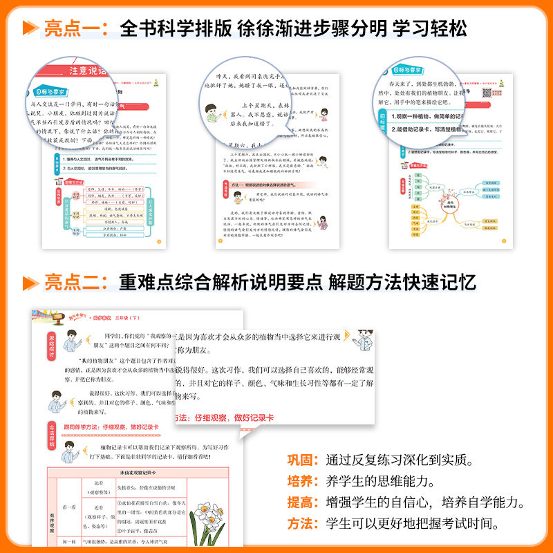 黄冈小状元同步作文三年级下册四年级五年级六年级上下册人教版一二年级同步作文阅读训练优秀素材写作技巧题黄岗小学生作文书大全