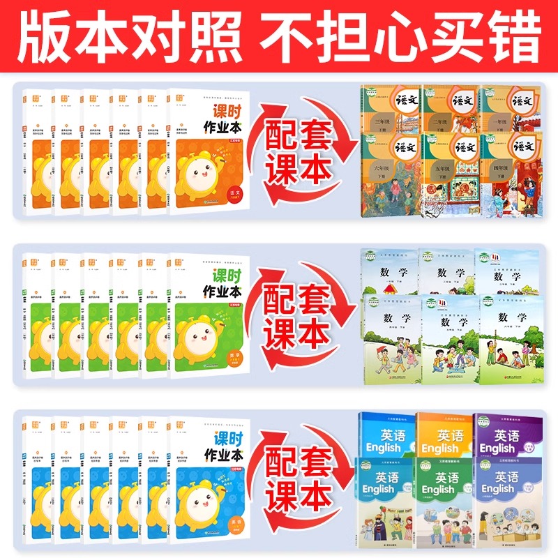 江苏专版】2025春课时作业本一二三四五六年级上下册语文数学英语人教苏教版译林 小学同步教材基础训练天天练单元测练习通成学典