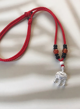 999足银平安锁项链男女本命年