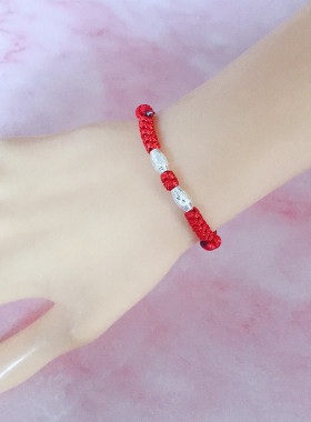 男女情侣纯银转运珠手链