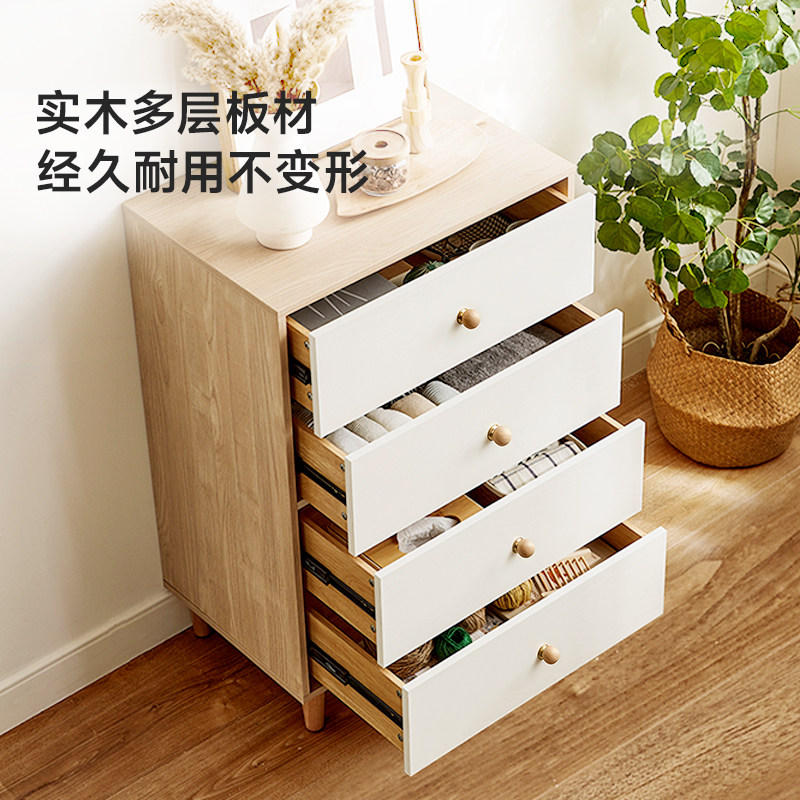 兔宝宝家居客厅靠墙沙发五斗柜卧室储物柜子收纳置物斗橱抽屉边柜,淘宝优惠券,粉丝福利购,淘宝优惠卷