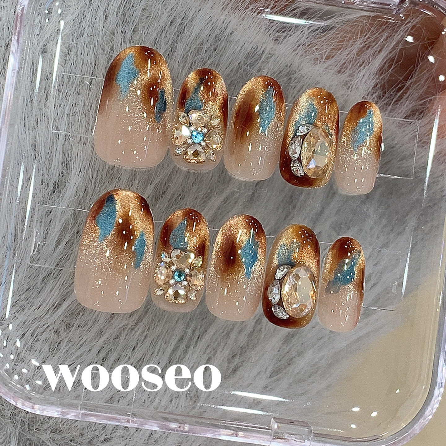 美拉德猫眼穿戴甲秋冬高级感轻奢手工指甲贴片2026新款穿戴式美甲,淘宝优惠券,粉丝福利购,淘宝优惠卷