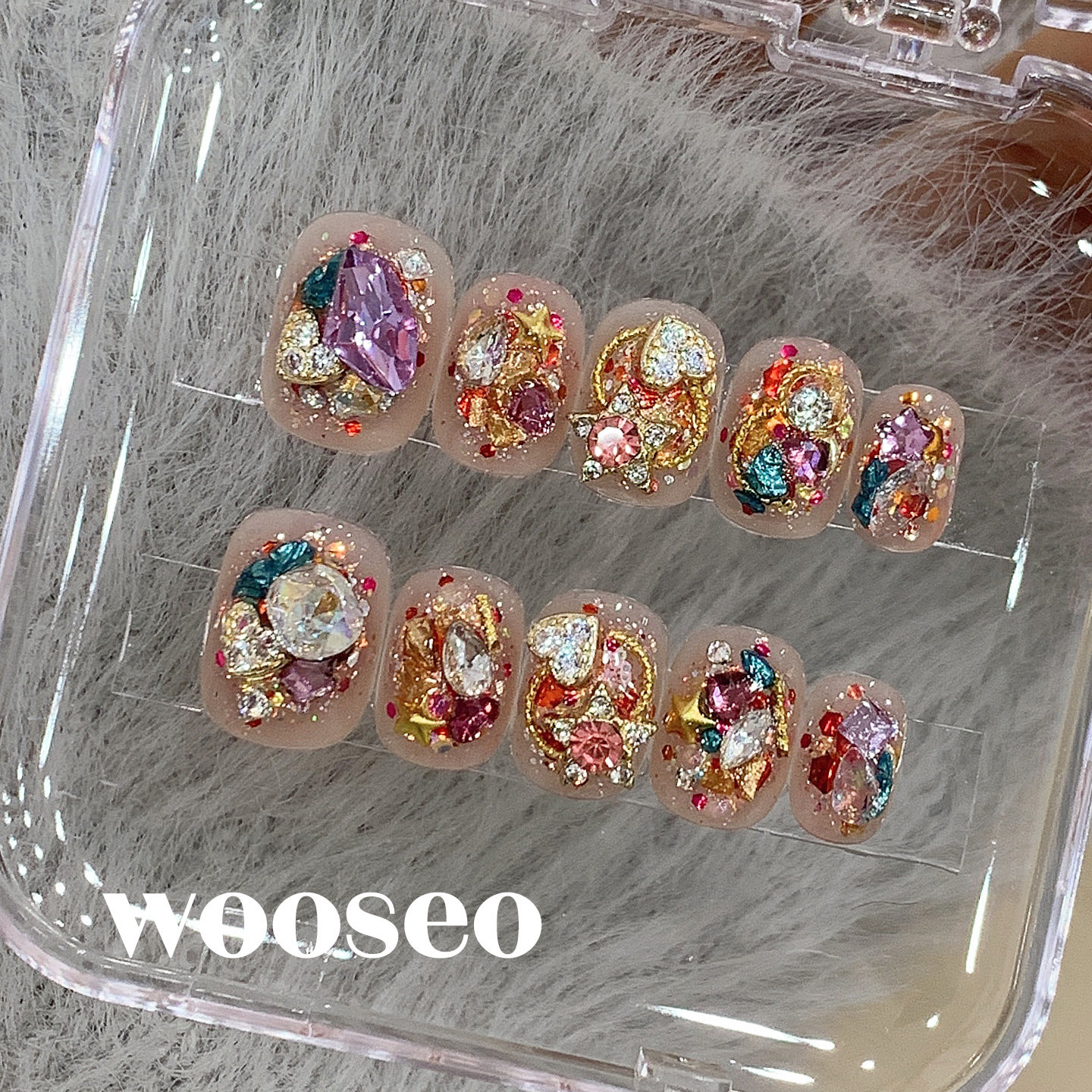 重工穿戴甲短款秋冬高级感轻奢手工指甲贴片2026新款爆款穿戴美甲,淘宝优惠券,粉丝福利购,淘宝优惠卷