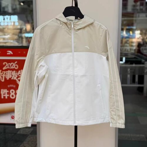 安踏无氟防泼水外套 | 丝光绒茄克女春季保暖防风外套162617604S - 图0
