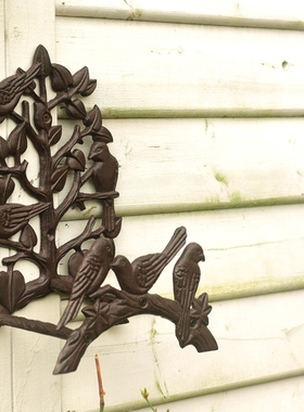 欧式三鸟铸铁水管支架 铸铁园艺摆件 别墅园艺品