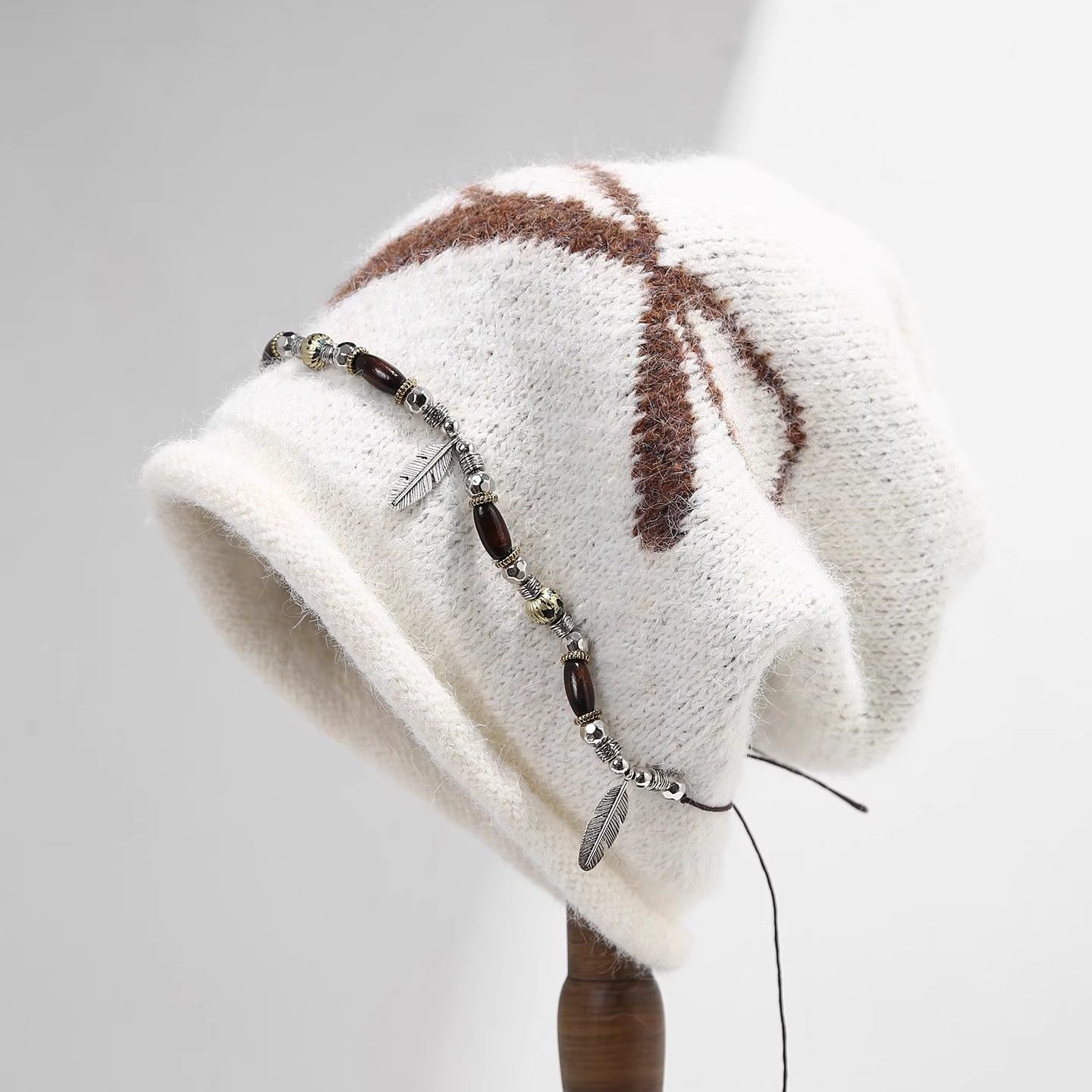 复古羊毛堆堆帽子时尚保暖针织毛线帽大头围护耳套头帽防寒冷帽冬,淘宝优惠券,粉丝福利购,淘宝优惠卷