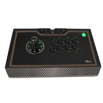 ເກມອາເຄດ QANBA/Boxing Fighter Q8 Silent Joystick Mechanical Axis Fast RGB Custom Illumination PC Android NS