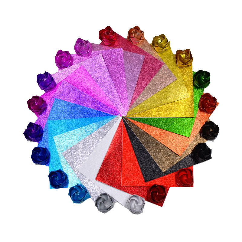 儿童手工折纸正方形闪粉纸千纸鹤折纸金粉闪钻彩纸川崎玫瑰材料,淘宝优惠券,粉丝福利购,淘宝优惠卷