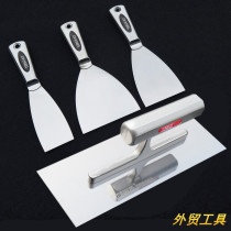 Stainless Steel Plastering Knife Batch Wall Knife Oil Ash Knife Shovel Knife Small Mud Shovel Smeared Slime Knife Small Trowel Sleeve Furnishing Scraping Wall Tool