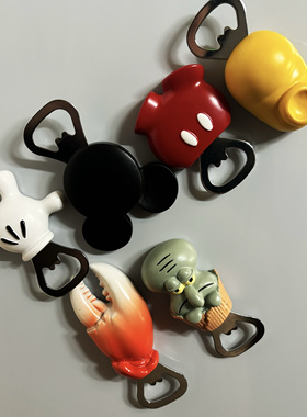 米奇米妮冰箱贴可爱开瓶器夏季啤酒饮料麦当劳周边磁吸装饰起子