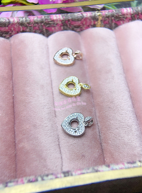 925银吊坠空托圆形4MM5MM