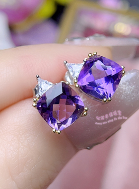 925银戒指吊坠耳钉空托方形67