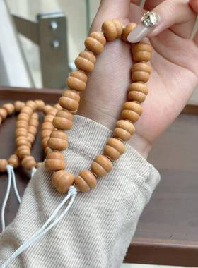 天然芭比檀葫芦手持手串文玩佛珠念珠手链男女款盘玩手串简约百搭