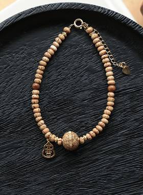 星月鸡油黄盘珠搭配星月汉堡珠diy手工编手绳手链手串文玩饰品