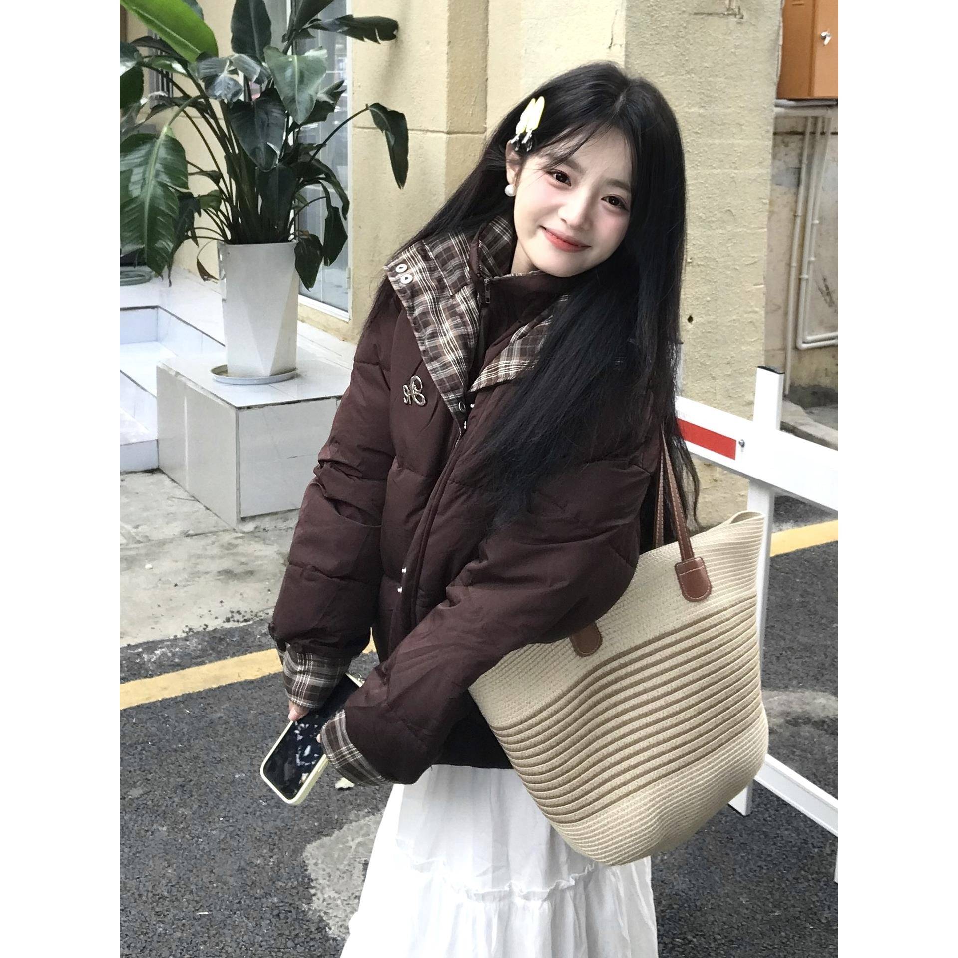 超好看羽绒棉服女2025年新款日系学生棉袄小个子韩系棉衣冬季外套 - 图3