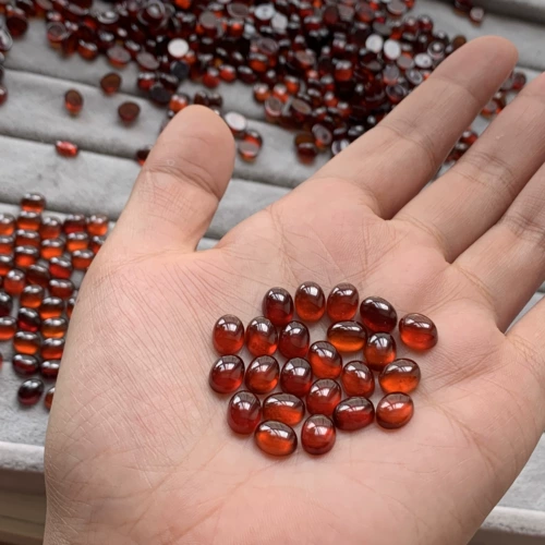 Натуральный драгоценный камень для кольца из граната, инкрустация камня, кольцо, подвеска, серьги