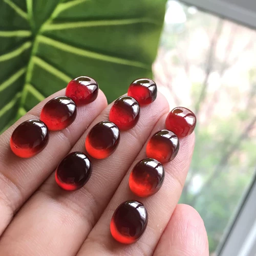 Натуральный драгоценный камень для кольца из граната, инкрустация камня, кольцо, подвеска, серьги