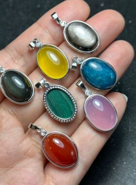 A02天然孔雀石/玛瑙玉髓13*18