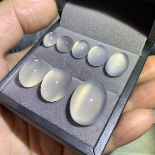 Натуральный флуоресцентный драгоценный камень для кольца из белого нефрита, инкрустация камня, кольцо, подвеска, серьги, имитация льда