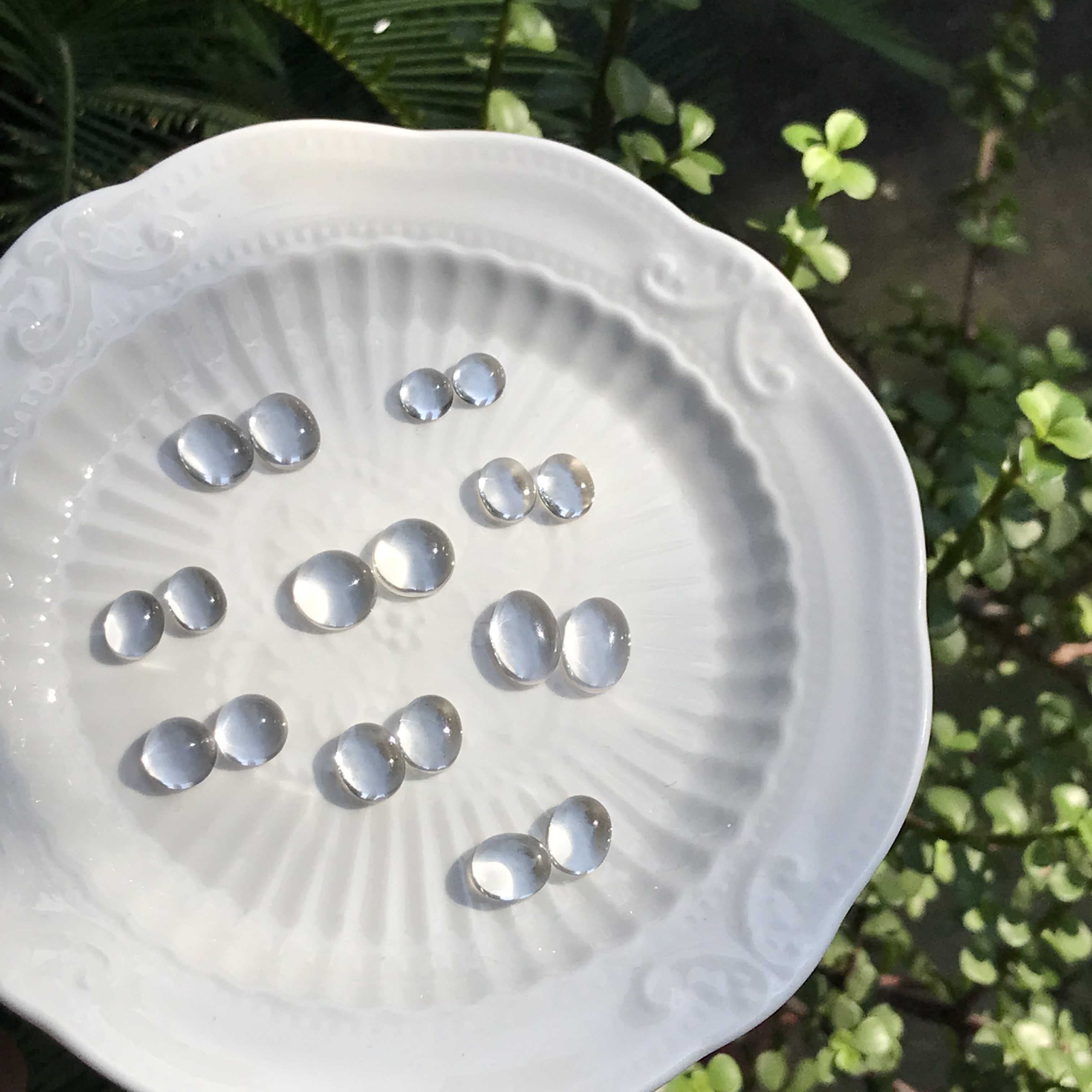 耳钉料！天然白水晶椭圆形蛋面裸石戒面镶嵌耳钉耳饰水晶棉裂体,淘宝优惠券,粉丝福利购,淘宝优惠卷