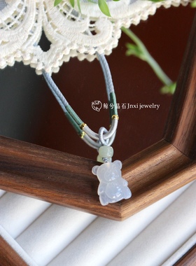 学生白玛瑙项链礼物天然和田玉