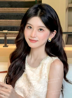 法式文艺油画麦穗小众设计耳环