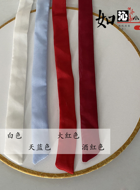 古风汉服头饰雪纺飘带