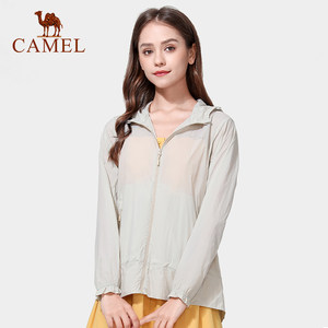 骆驼防晒衣防泼水风衣女式夏季轻薄透气防紫外线UPF+皮肤衣外套