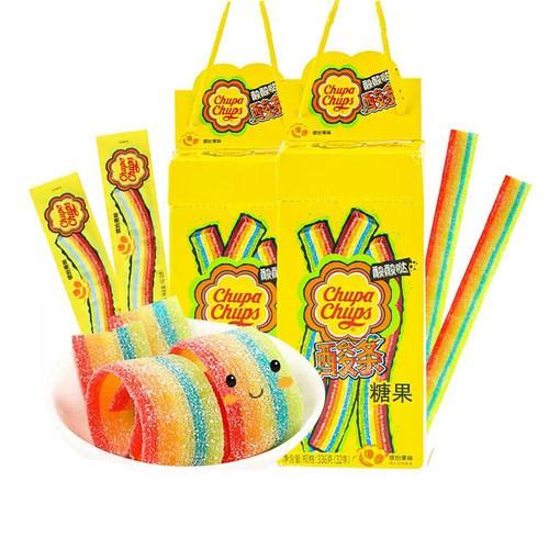 100条特价阿尔卑斯珍宝珠酸条糖果酸软糖橡皮糖果味儿童节小零食 - 图0