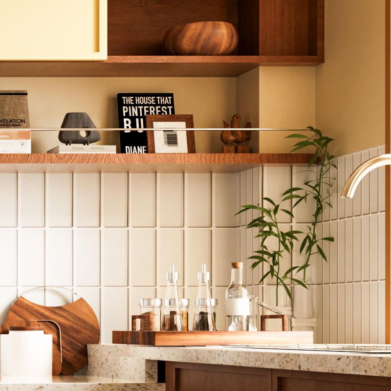 【917-中古厨房烟灶场景】c4d模型obj源文件OC渲染三维室内工程 - 图0