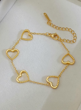 不掉色日韩风钛钢女手链百搭