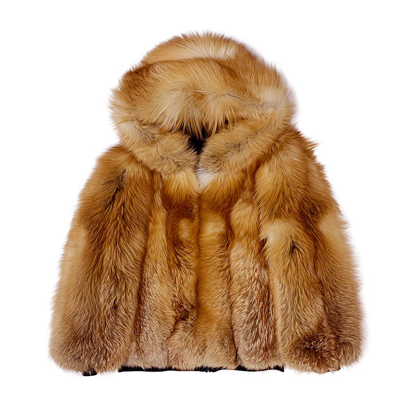 红狐整皮狐狸毛皮草外套男连帽休闲2025新款皮毛一体男夹克年轻款,淘宝优惠券,粉丝福利购,淘宝优惠卷