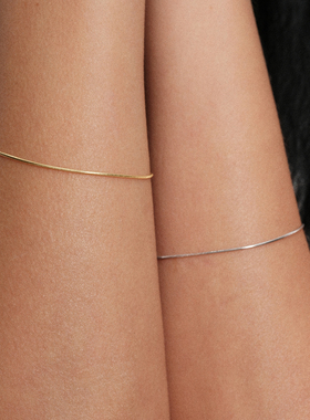 【CnHnOn脂肪商店】s925纯银极细蛇骨链简约法式日系精致手链