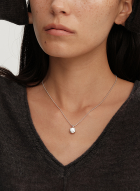 【CnHnOn脂肪商店】通体s925纯银高级质感珠链泡泡钻简约百搭项链