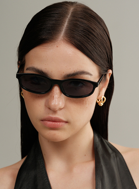 【CnHnOn脂肪商店】时髦欧美茶色黑超细框线条修饰脸型墨镜太阳镜