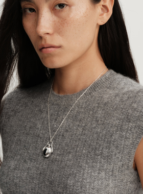 【CnHnOn脂肪商店】简约小众设计流线感艺术酒壶花瓶毛衣链项链