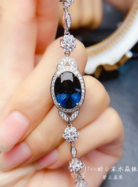 天然托帕石手链10乘14伦敦蓝