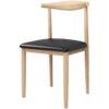 Nordic dining chair simple modern leisure backrest imitation solid wood