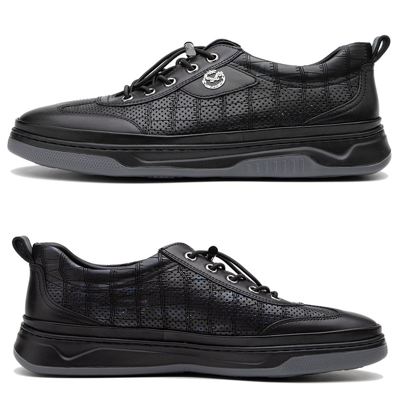 金利来男鞋新款夏季真皮镂空圆头休闲皮鞋男透气潮流凉鞋时尚,淘宝优惠券,粉丝福利购,淘宝优惠卷