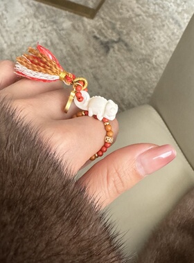 牛骨蜥蜴搭配橄榄核3.5毫米diy配件手工编织手绳项链文玩佛珠手串