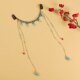 ແບບຊົນເຜົ່າທີ່ແປກປະຫຼາດ forehead ornaments tassels eyebrow pendant female niche personality retro headwear Tibetan ancient style photo hair accessories