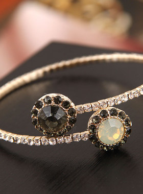 韩版甜美风闪钻开口手镯