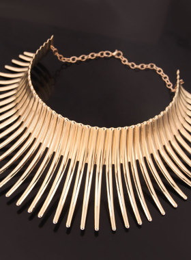 欧美时尚金属狂战造型夸张项链