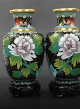 北京景泰蓝掐丝珐琅花瓶工艺品