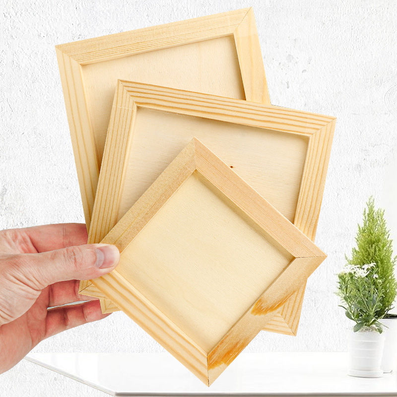 雪花泥儿童diy手工实木白坯超轻粘土相框油画框diy创意涂鸦材料 - 图1