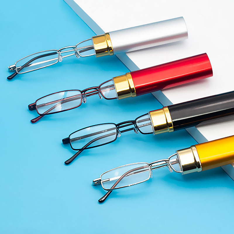 Ultra-light Pen Holder Reading Glasses Compact Portable Anti-Blue Light